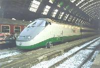 ETR 500 odchádza zo žst. Milano Centrale