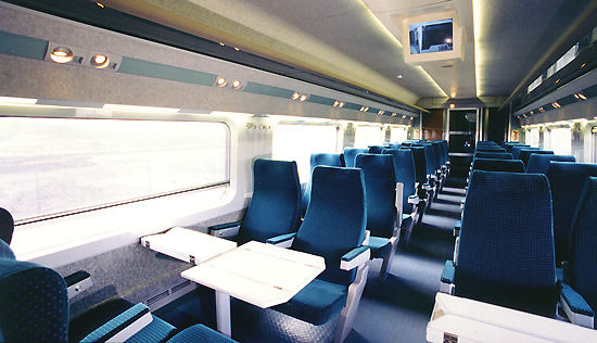 Interiér vozňa 2. triedy TGV KTX